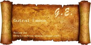 Gutrai Emese névjegykártya